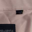 Alimens & Gentle Men's Dress Shirts Long Sleeve Wrinkle-Free Stretch Shirts Solid Formal Button Down Shirt with Pocket (L, Pink)