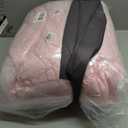 A Nice Night Reading Pillow Bed Wedge Large Adult Children Backrest with Arms Back Support for Sitting Up in Bed/Couch for Lounging Bedrest,Waffle Stereoscopic Design,Pink