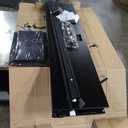 CONCETTA 55 inch TV Stand Dresser, 8 Fabric Drawers Storage Organizer for Bedroom Living Room, LED & Charging Station, Wood Black