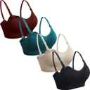 4Pack Nursing Bra for Breastfeeding Maternity Bras Push Up Silk Seamless Pregnancy Bralette Underwear (Black, Beige, Rosered, Blue, X-Large)