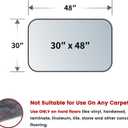 Yecaye Office Chair Mat for Hardwood Floor, 30" x 48" Clear Computer Desk Chair Mat, PVC Heavy Duty Floor Protector for Rolling Chairs, Can't be Used on Carpet (Transparent, 30" x 48"), 30" x 48" Rectangle