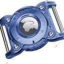 ONEONTA for Airtag Dog Collar Holder | Airtag Dog Waterproof - Airtag Holder for Dog Collar with Removable Metal Loop, Sturdy TPU, Lightweight, Compact Size,Fit 1" Width Collar,Airtag 1st,2nd Gen,Blue