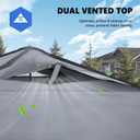 OLIXIS 10x10ft 1-Person Pop Up Canopy Tent, Heavy Duty One Push Setup Portable Outdoor Shelter for Beach Events Camping with Rolling Carry Bag, Dark Grey