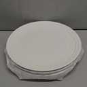 Wareland Embossed Salad Plates Set of 4, 8 inch White Ceramic Dessert Appetizer Plates, Small Dinner Plates, Restaurant Kitchen Dish, Scratch-Resistant, Chip-Resistant, Oven Microwave Dishwasher Safe