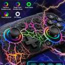 ZRZLMVP Switch Controller Wireless for Nintendo Switch/OLED/Lite/Switch 2, 1000mAh Rechargeable Pro Controllers with 9 Colors LED Light, Switch Remote Control Gamepad with Turbo, Vibration,6 Axis Gyro