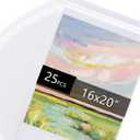 Falling in Art Acid Free 1.496mil (Single Side) Crystal Sealed Clear Bags for 16x20 Art Prints, Photos, 16 1/2 Inches by 20 1/2 Inches, 25-Pack