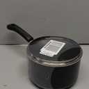 Cook N Home Nonstick Sauce Pan with Glass Lid 2-Qt, Multi-purpose Pot Saucepan Kitchenware, Black, Aluminum