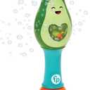 Little Kids Fisher-Price Toddler Toy Shake and Go Bubble Maraca 2-in-1 No Spill Bubble Wand and Musical Toy Maraca | Ages 18+ Months | Includes 4oz of Non-Toxic Bubble Solution