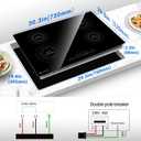 AMZCHEF Electric Cooktop 30 Inch with 4 BOOST Burners Bulid-in Induction Cooktop, 220V-240V/7200W 9 Levels Stove Control by Slide Touch, Child Safety Lock, Pause,Timer and Overheat Protection, No plug