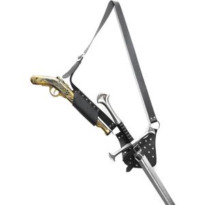 HZMAN Black/Brown Adjustable Sword Frog Medieval Holster LARP Clothing Accessory Strap Excluding Prop Swords & Guns