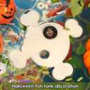 3 x Abizoo Halloween Aquarium Floating Plant Corral, Fish Feeding Ring Plastic White Skull Shape for Aquarium Feeding Ring Decor, Keep Tank Clean No-Suction Cup for Betta Fish, Goldfish Small Fish