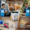 German Technology Motorized Pop Up Outlet for Countertop 15W Fast Wireless Charger, Countertop Electrical Outlet with 6 AC Outlets & 4 USB Ports (20W PD), APP Remote Control,Free 4.92 inch Hole Saw