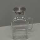 1 Gallon thickened Square Glass Pitcher with Lid, Classic Stripes Water Pitchers for Fridge, Borosilicate Glass Carafe for Hot/Cold Brew Drink, Extra Large Jug with Handle for Iced Tea, Coffee, Juice (Silver)