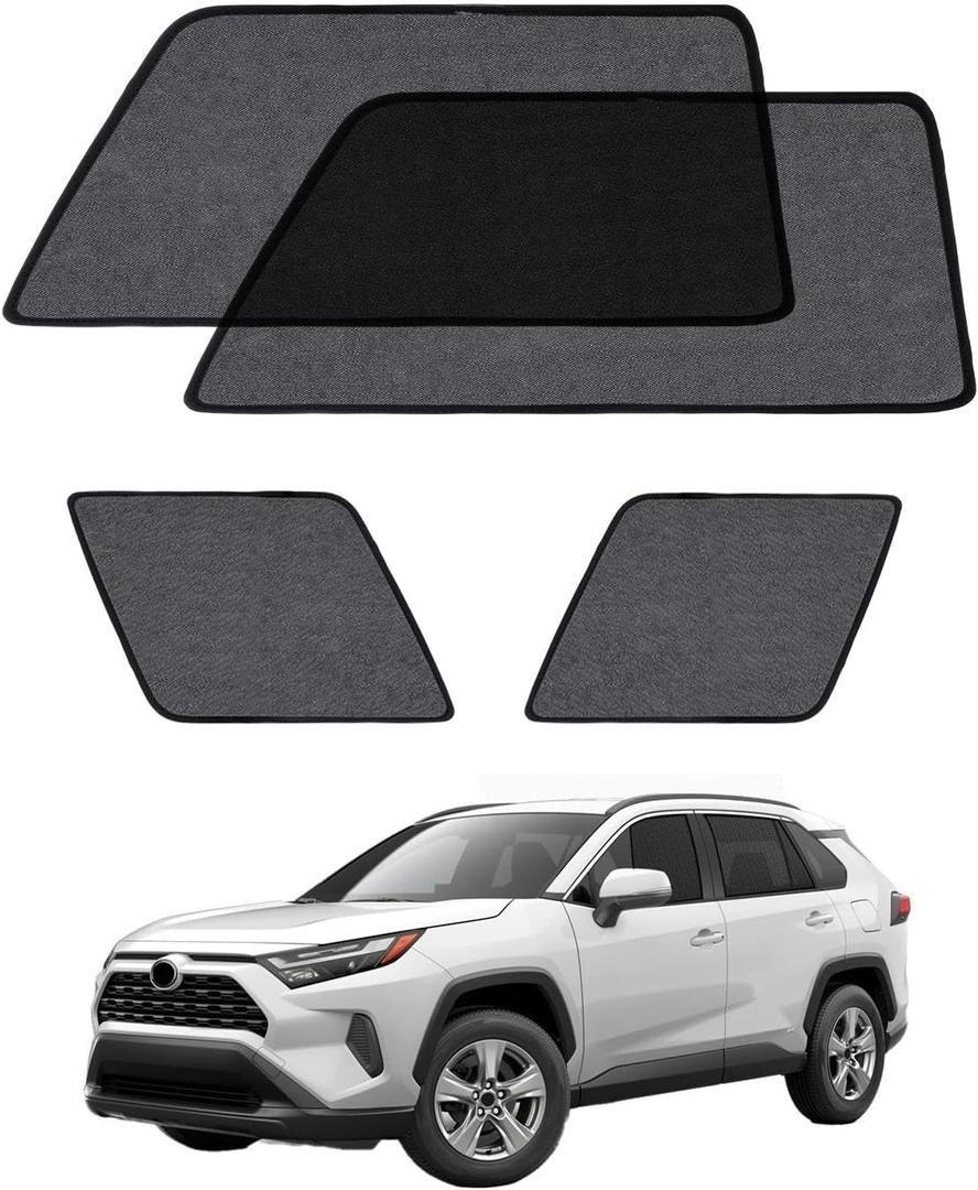 Car Window Shade for Ford Explorer 2020-Now, 4 Pack Magnetic Mesh Sun Shades for Front & Rear Windows, UV Glare Protection & Baby Car Shade for Napping Camping Breastfeeding