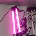 Hlite 16inch 4 Pack LED Grow Lights - Linkable Grow Lights for Indoor Plants, Full Spectrum Plant Lights Plug and Hanging Design with On/Off Switch Hanging Grow Light from seedling to Flowering, Black