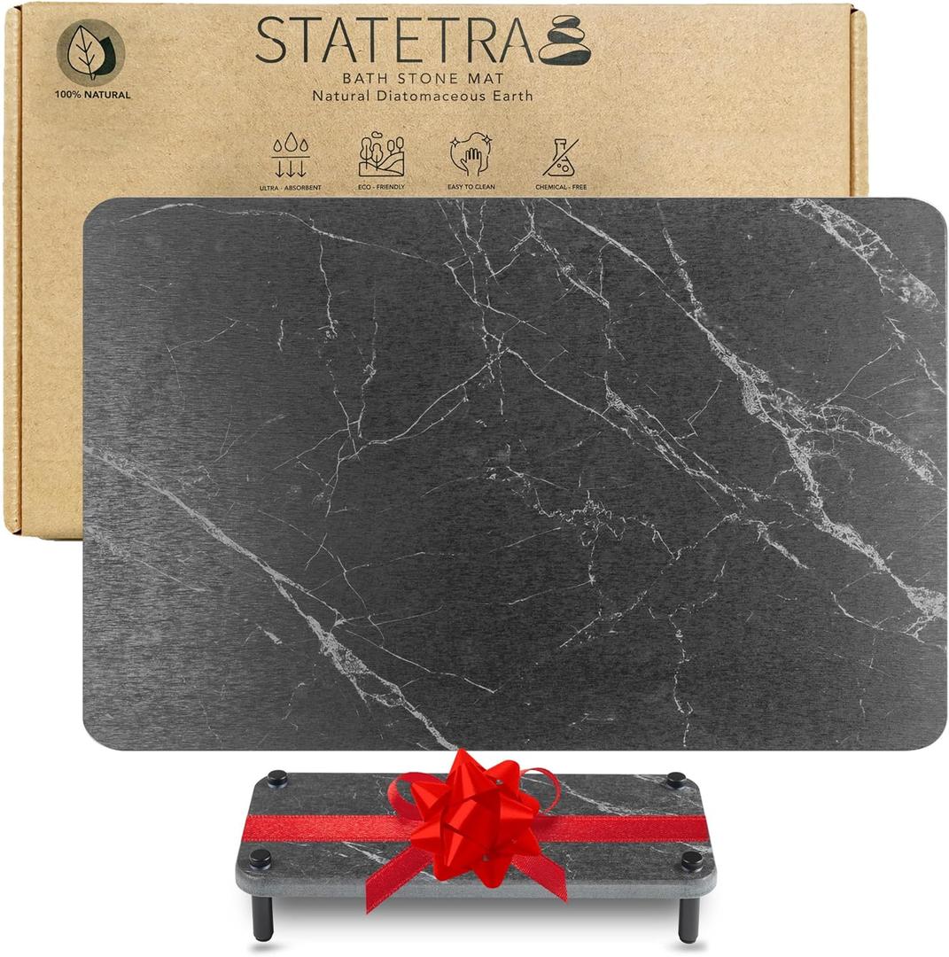Stone Bath Mat 15.3X23.6 Diatomaceoust Quick Dry Bath Mat Stone,