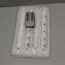 White Ghost Halloween Flameless Taper Candles with Remote, Spooky LED Wax Candlesticks Battery Operated Flickering, Set of 4