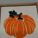 Decorative Framed Wall Art Featuring An Embroidered Or Textured Pumpkin Design, Often Styled For Autumn Or Fall Home Decor