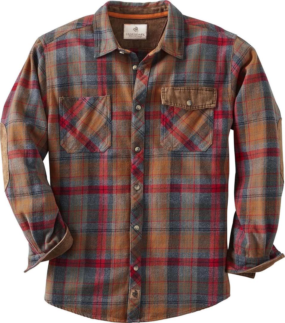 Legendary Whitetails Men's Harbor Heavyweight Flannel Shirt (X-Large, Smokey Mountain Plaid)