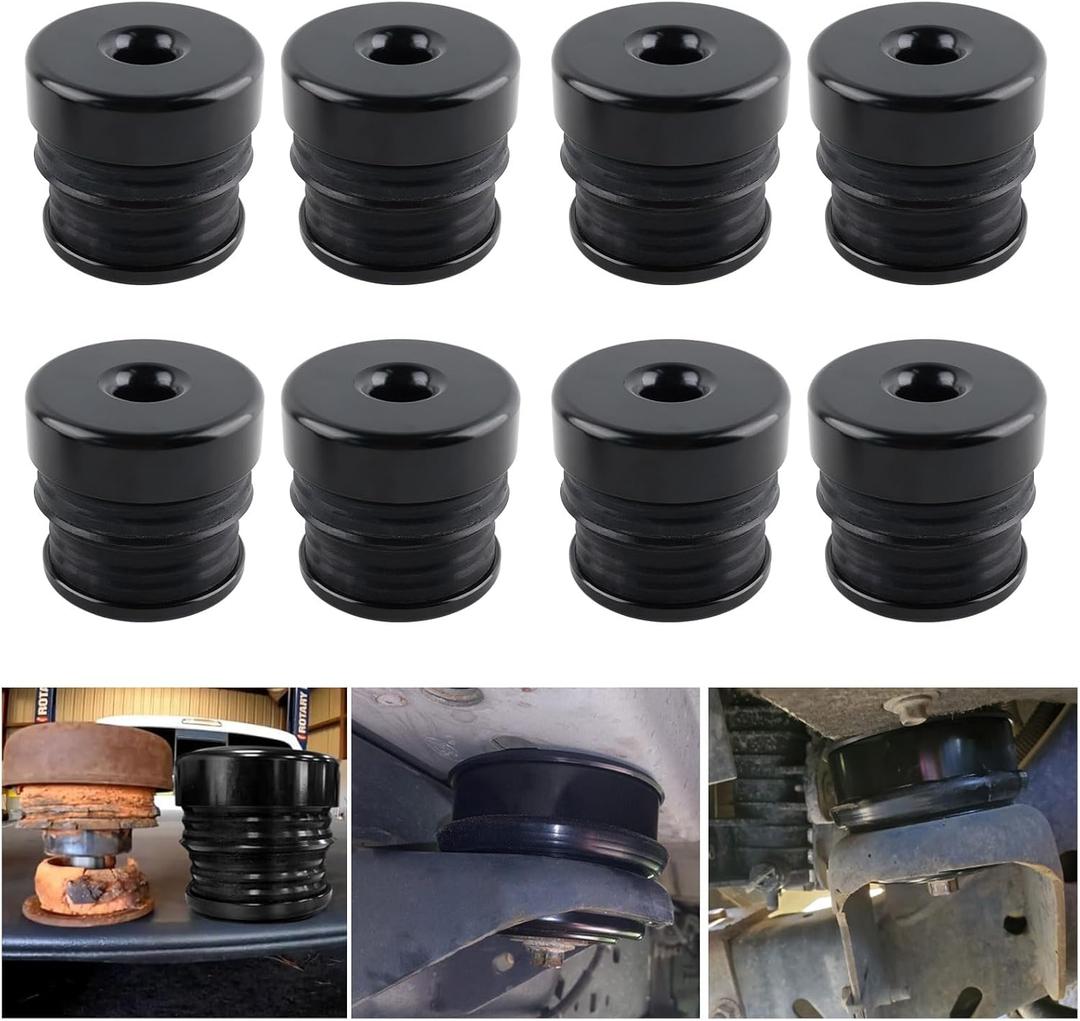 Silicone Body Mount Kit Compatible with 2008-2016 Ford F-250 F-350 Durable Cab Bushings Reduce Noise & Vibration, Superior to OEM and PU Mounts 8 Pack (Black)