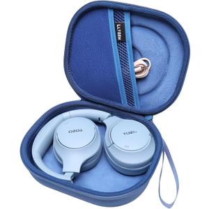 LTGEM Headphone Case Compatible with TOZO HT2, JBL Tune 510BT/520BT/720BT/770NC Hybrid Active Noise Cancelling Over Ear Headphones, Blue