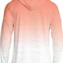 APTRO Men's UPF 50+ Sun Protection Long Sleeve Hoodie Shirts UV Outdoor Fishing Shirts SPF Rash Guard Shirts for Men MS18 Gradient Orange M