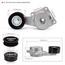 90K-38274A Serpentine Belt Drive Kit Tensioner & Idler Pulley Fits for Ford Expedition F150 F250 F350 Lincoln Navigator Mercury Mountaineer 2005-2014 Replaces 38274 6PK2605