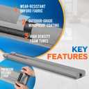 Comfyanno Under Door Draft Stopper - Bottom Door Gap Filler & Seal - Fits 24 to 30 Door, Block Cold Air, Noise, Sound, Wind, Bugs, Easy to Install, Double Side Block, No Adhesive, Gray