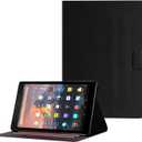 DTangLsm for Amazon Fire HD 10 Tablet Case (Previous 9th / 7th / 5th Generation, 2019/2017/2015 Release) 10.1" Premium PU Leather Stand Cover for Kindle Fire HD 10 Case, AutoWake/Sleep, Black