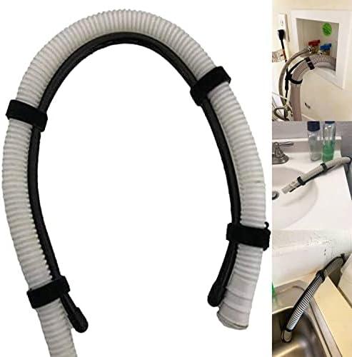 Universal Adjustable Shape Drain Hose Guide Assembly for Kitchen Sink Laundry Tub Washing Machine Discharge Hose Clip Hose Holder Fits All Drain Hose - You can Mold it to fit Your Needs.