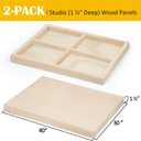 Falling in Art 2 Pack Unfinished Wooden Canvas Panels, 30x40 Gallery Birch Wood Panels Kit, 1 1/2" Deep Art Cradle Boards for Acrylic Painting, Pouring and Burning