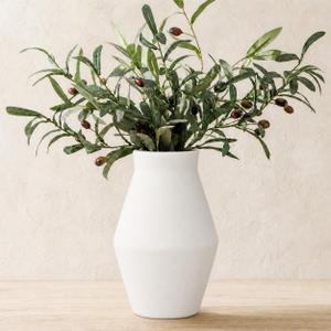 Wancetang White Ceramic Vase, 11 Inch