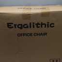 Ergonomic Office Chair-Computer X-Shaped Chair Mesh PU Leather with Adjustable Lumbar Support-Executive Desk Chair High Back with Headrest Flip-Up Arms for Long Hours (Black)