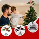 Christmas Tree Topper 3Pcs Red Funny Bird Glass Tree Topper Hummingbird Outdoor Christmas Tree Decor for Home Xmas Holiday New Year (Green)