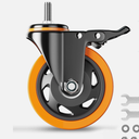 Caster Wheels 1600Lbs, Threaded Stem Casters Set of 4 Heavy Duty, Safety Dual Locking Industrial Castors, Wheels for Cart, Furniture