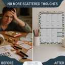 2 x Undated Weekly Planner - (8.5''x11'') 52 Tear Off Sheets | Weekly To Do List Notepad with Event & Dinner Section | Things To Do Notepad | Ideal Productivity Planner - Habit Tracker and More