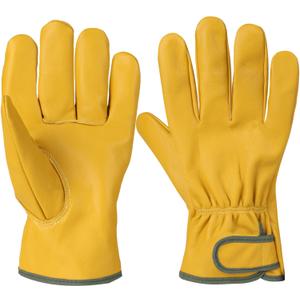 Leather Work Gloves,Gardening Gloves for Men and Women,Leather Work Gloves for Men,Cowhide Gloves,Welding Glove (M)