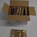 BUCLA 200 Piece Gold Plastic Silverware - Baroque Style Gold Plastic Forks and Spoons - 100 Forks and 100 Spoons for Weddings & Parties