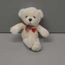 11.4 Small Teddy Bear with Heart Cute White Teddy Bear Stuffed Animals Soft Stuffed Bear Plush Bear Plushie Toys Gifts for Girlfriend Boyfriend Kid