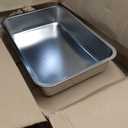 Large Stainless Steel Litter Box with High Sided, Metal Cat Litter Box, Odor-Free Non-Stick Litterbox Pan, Easy to Clean Pet Supplies Toilet Tray for Indoor Cats, Kittens or Multicat Homes