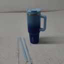 BJPKPK Tumbler With Handle 40 oz Stainless Steel Insulated Tumbler With Lid And Straw For Water or Ice Coffee,Sky