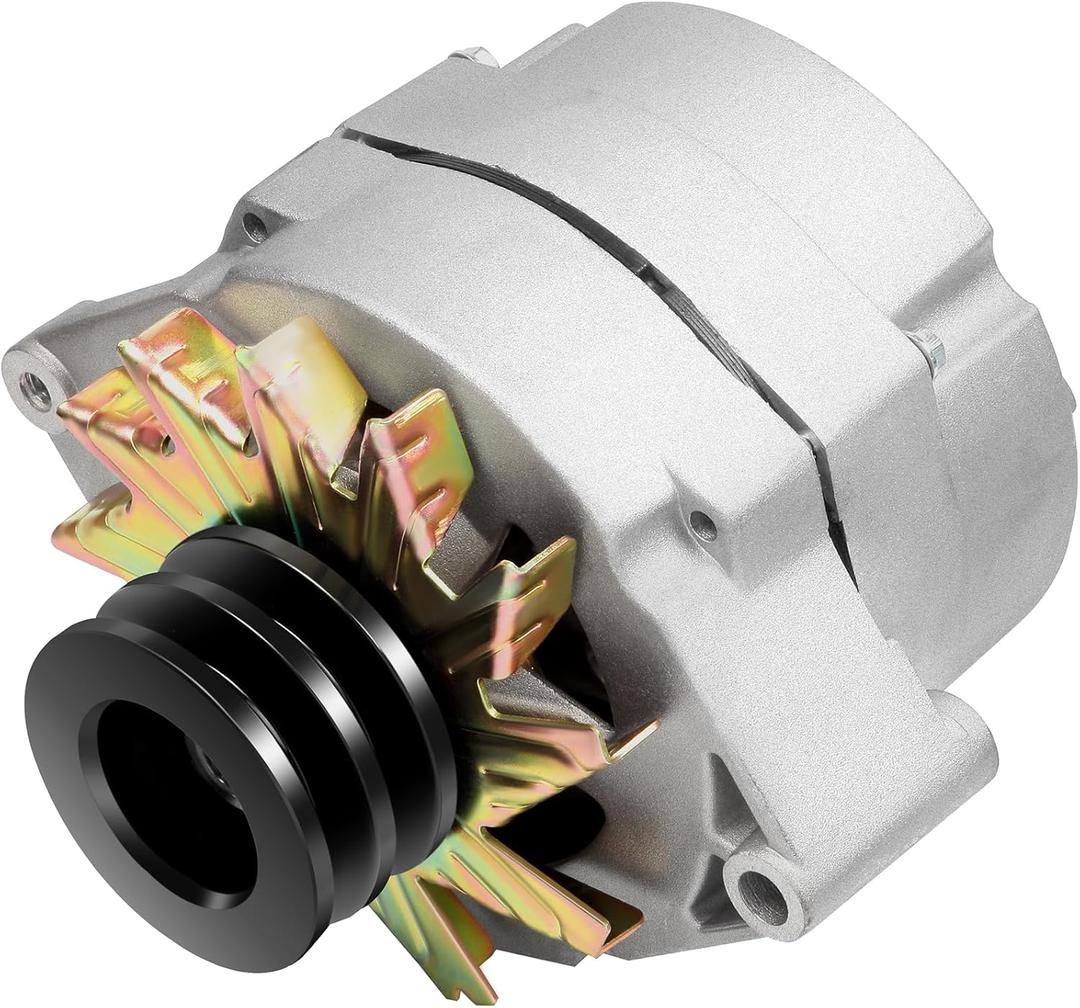 Alternator for Tractor & for Chevy for Chevrolet 10SI 1-Wire One Wire 2-Groove Pulley 63Amp 12V 63Amp CW V2 Pulley Class - ADR0183 400-12459 7127-SEN-2G New Alternator
