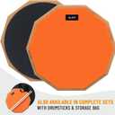 SLINT 12 Double-Sided Practice Pad 2-Surface Drumming Trainer for Snare Practice, Quiet Home Use, Kids & Beginners