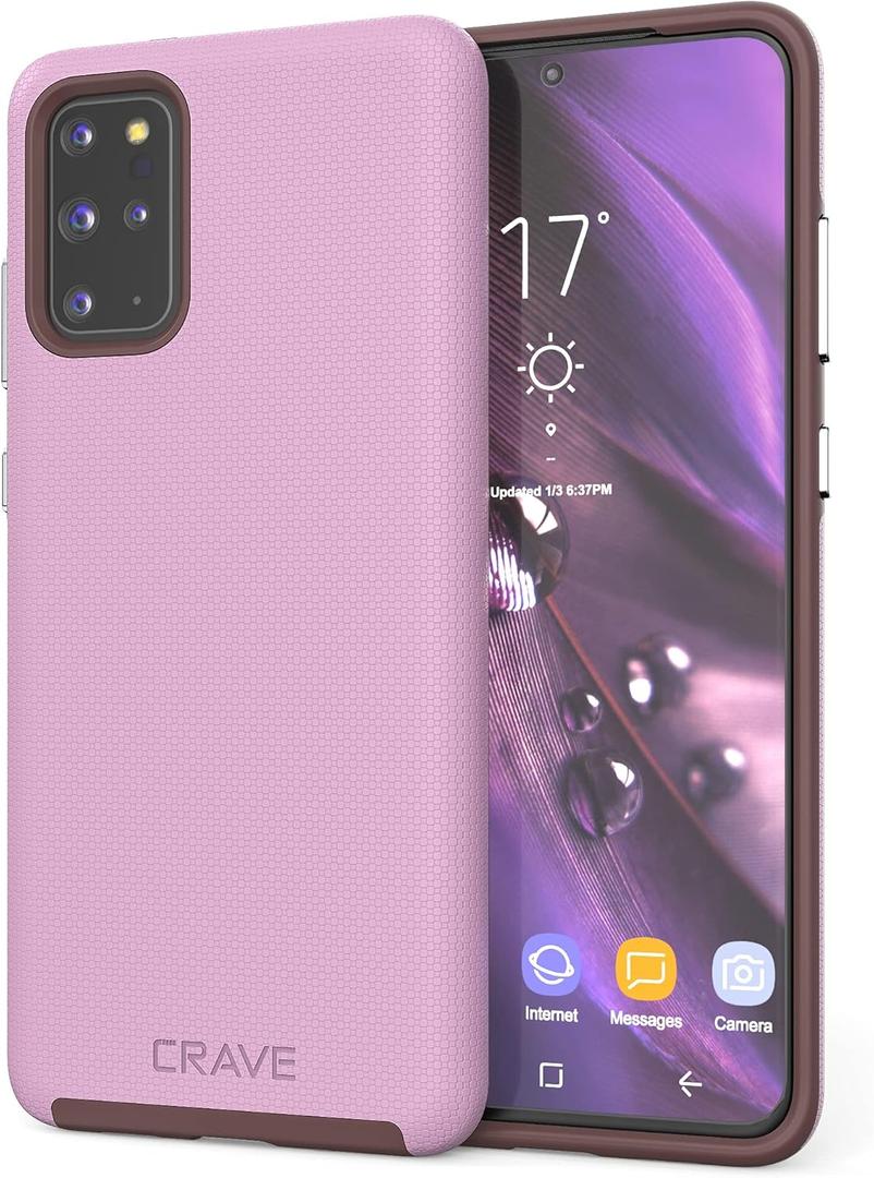 Crave for Samsung Galaxy S20 Plus Case, Shockproof Protection Dual Layer Case for Samsung Galaxy S20 Plus 5G (6.7 inch) - Lilac