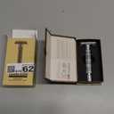 VIKINGS BLADE Adjustable Double Edge Safety Razor + Luxury Case. Smooth, Reusable, Eco-Friendly (The Emperor Frosted Chrome)