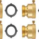 3/4 Inch FHT x 3/4 Inch MHT Brass Hose Bib Backflow Preventer,Vacuum Breakers Outside Faucet, Garden Hose Bib for Outdoor Faucet（4 pack）