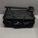 Collapsible Wagon Cart, 150L Heavy Duty Foldable Beach Wagon with Wider Wheels & Auto-Rebound Handle, Utility Grocery Shopping Cart for Garden, Shopping, Camping, Sports, Black (Large)