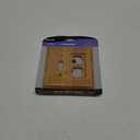 Amerelle Traditional Single Toggle/Single Duplex Wood Wallplate in Light Oak