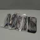 5 Pack Rectangular Reading Glasses for Women, Lightweight Full Frame Readers 2 x