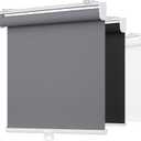 AYZOT Indoor Cordless Roller Shades for Windows, Light Filtering Rolled Up Blinds with Spring System, Thermal Insulated UV Protection Fabric for Home and Office (Grey, 51" W x 72" H)